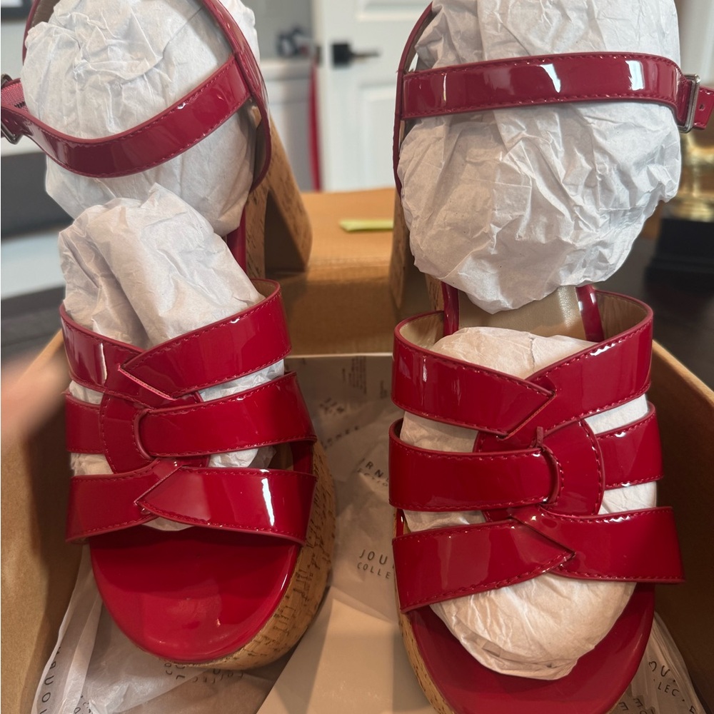 Women's Red Strappy Sandals